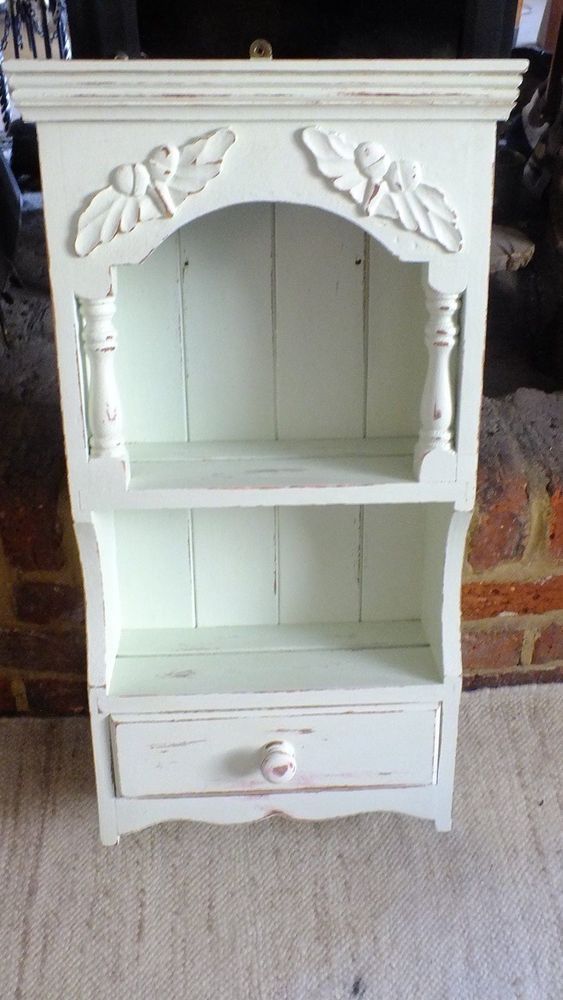 Pine Wall Unit With Acorns Shabby Chic Painted French Style Pine 2 Bookcases Shelving Storage Furniture Ebay French Cottage Stylefrench Stylepine Wallswall Unitsbookcasesshelvingshabby