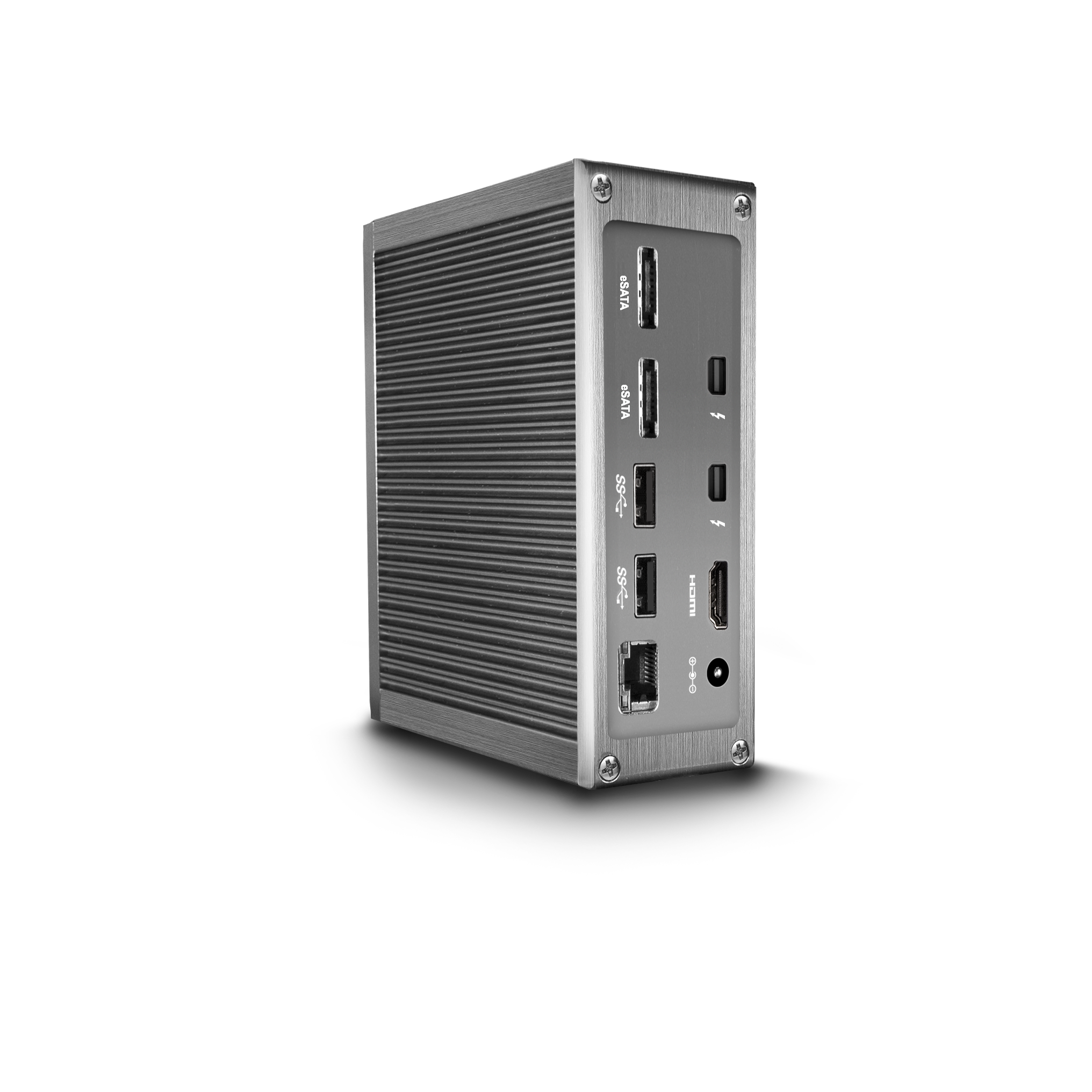 The TS2 features Thunderbolt 2 HDMI USB 3 0 eSATA LAN and Audio The TS2 features Thunderbolt 2 HDMI USB 3 0 eSATA LAN and Audio In Out