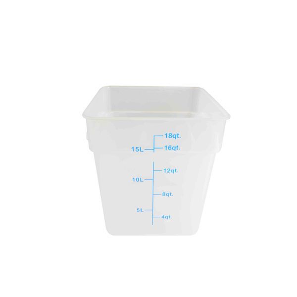 plsft018pp 18 qt plastic square food storage containers white plsft018pp 18 qt plastic square food storage containers white lot of 6 ea