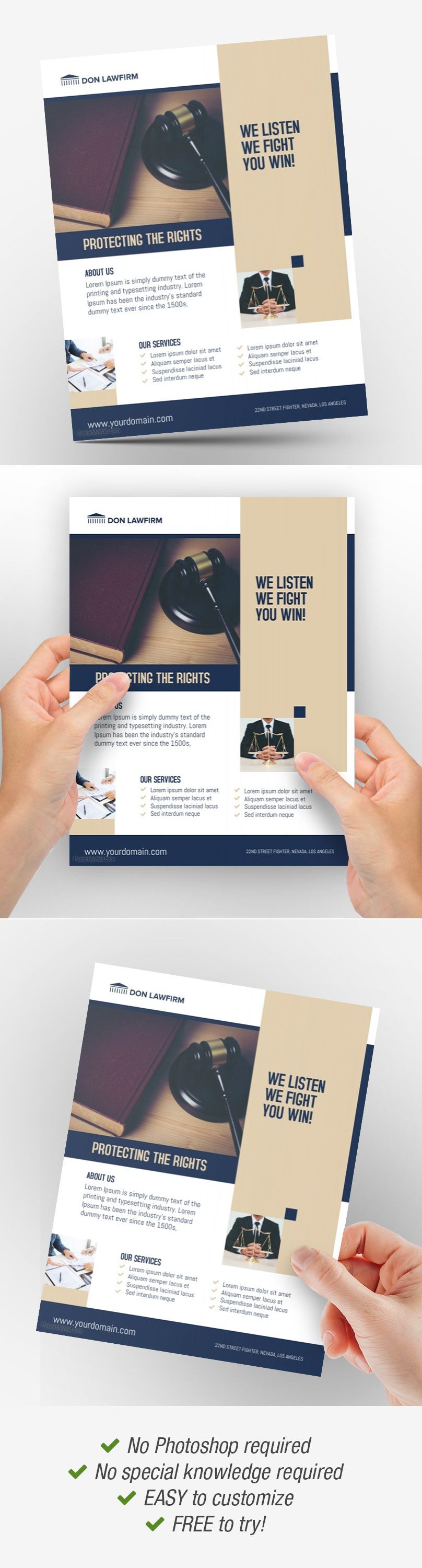 law firm flyer template on behance business flyer template
