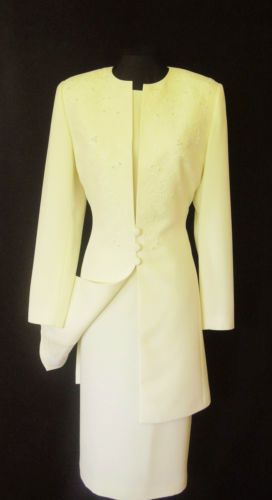 New Condici Cream Dress Jacket Coat Suit With Embroidery Pearl New Condici Cream Dress Jacket Coat Suit With Embroidery Pearl Decoration Size 12 Wedding Outfits Women Las