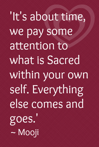 It s about time we Pay some Attention to what is Sacred It s about time we Pay some Attention to what is Sacred