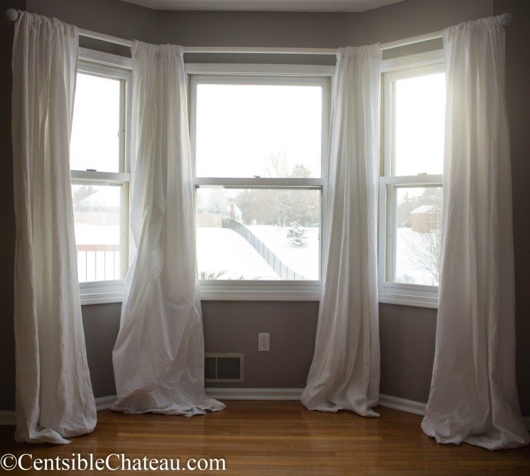 Diy Bay Window Curtain Rod Bay Window Curtains Diy Bay Window Curtains Bay Window Curtain Rod