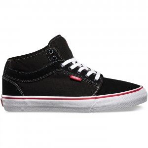 Vans Off The Wall Chukka Mid-Top Men's Skate Shoes in Black/Red ... @Vans Off The Wall Chukka Mid-Top Men's Skate Shoes in Black/Red