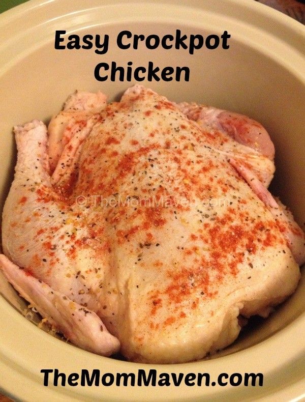Easy Crockpot Chicken #crockpotchickeneasy