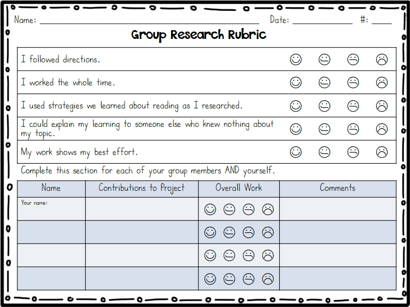 group research rubric pdf google drive first grade research pbl rubric template