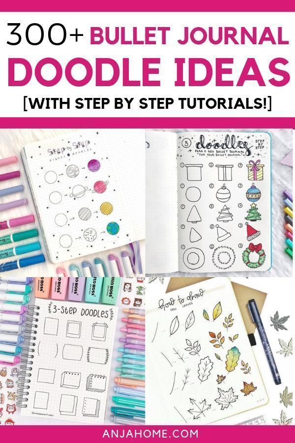 Bullet Journal Doodle Ideas (Step-By-Step Tutorials)