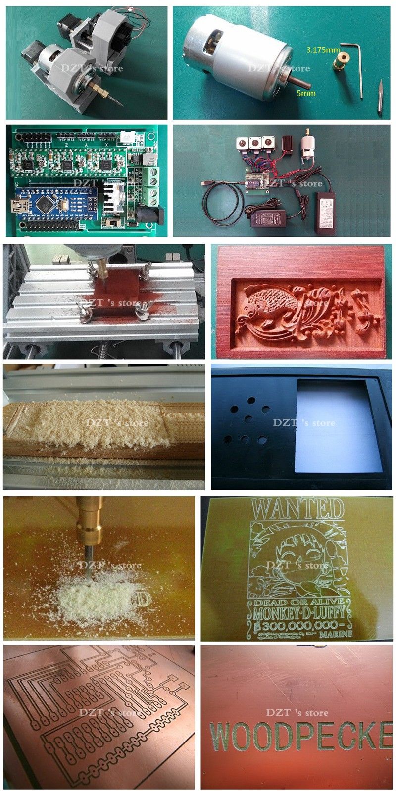 Control De Cnc 1610 Grbl Diy Mini Máquina Cnc área De Trabajo 16x10x4 5 Cm 3 Ejes Fresadora De Pcb Madera Route Enrutador De Madera Máquinas Cnc Arduino Cnc