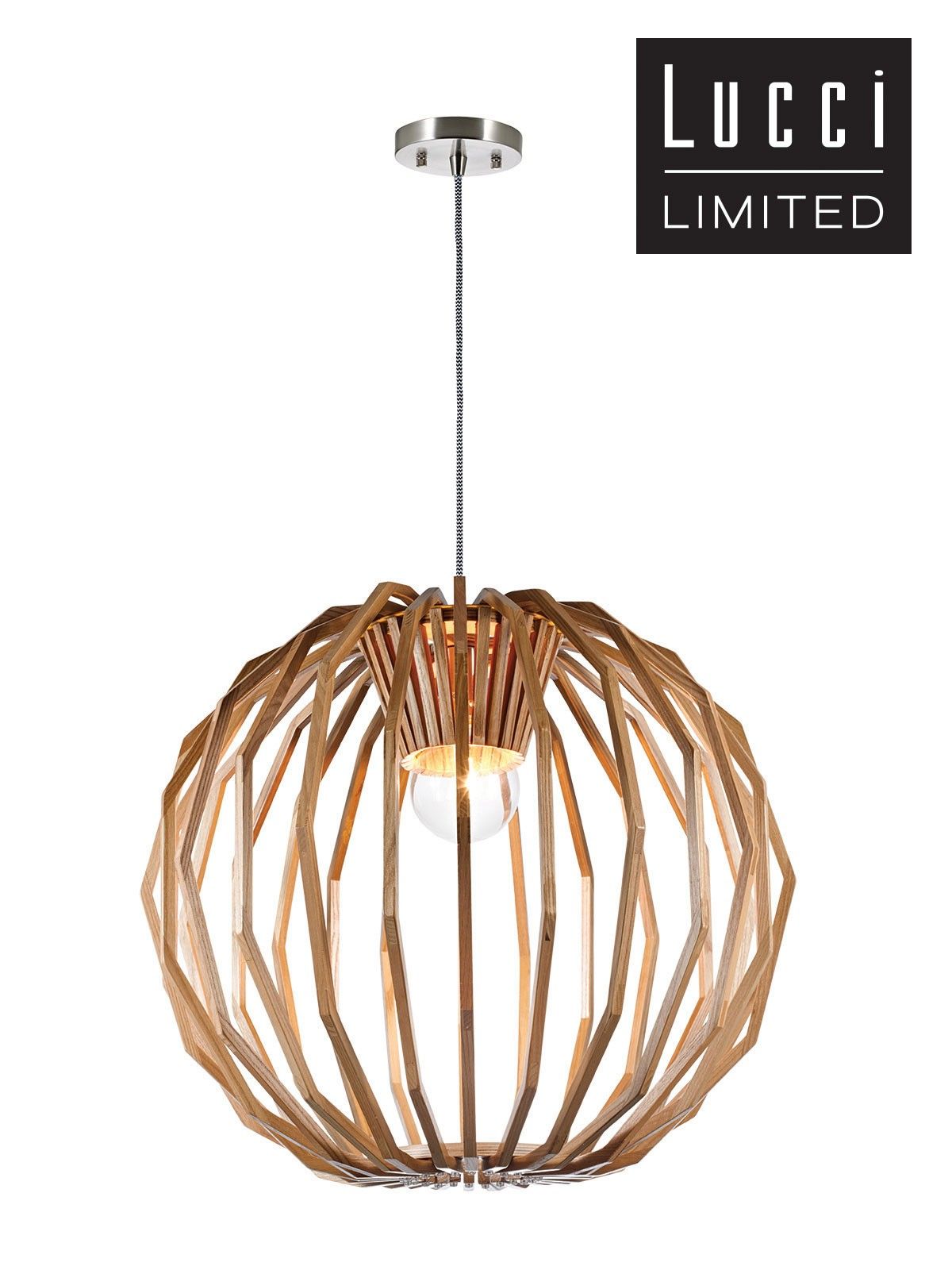Stockholm 1 Light Large Round Pendant In Natural Wood Stockholm 1 Light Large Round Pendant In Natural Wood