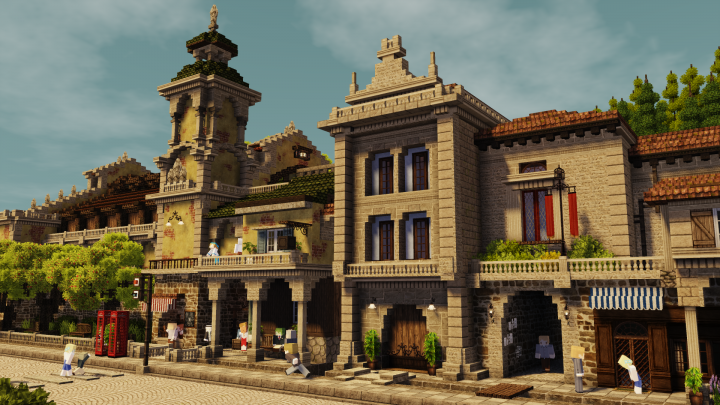 station road at afternoon minecraft project minecraft