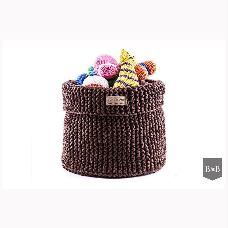 Brown Cotton Toy Basket Dog Toy Basket Toy Basket Little Puppies