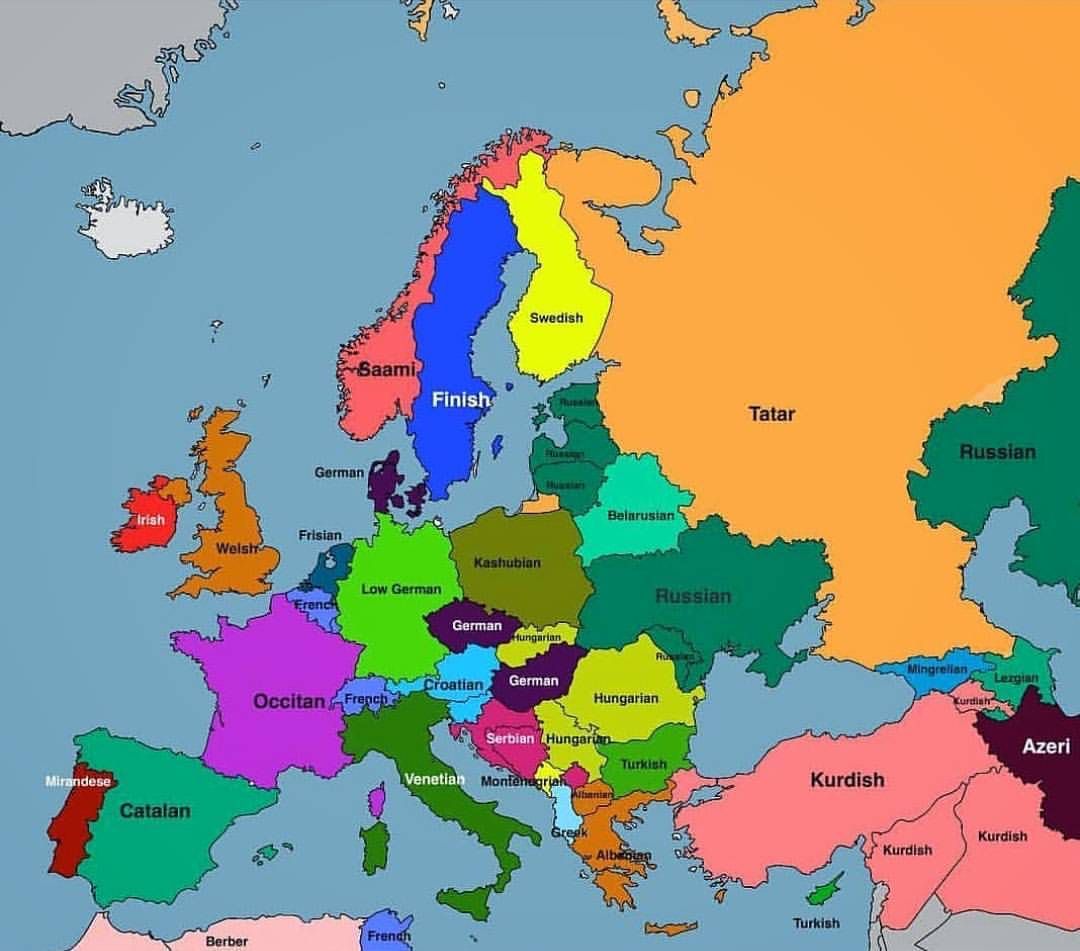 biggest native minority languages in europe and surrounding countries repost from mapsn