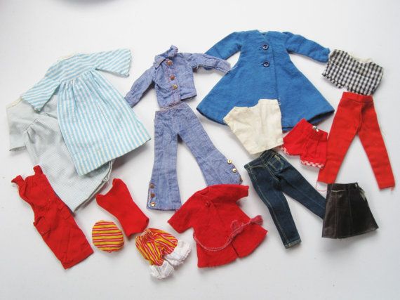 vintage barbie clothing lot unmarked barbie clothes