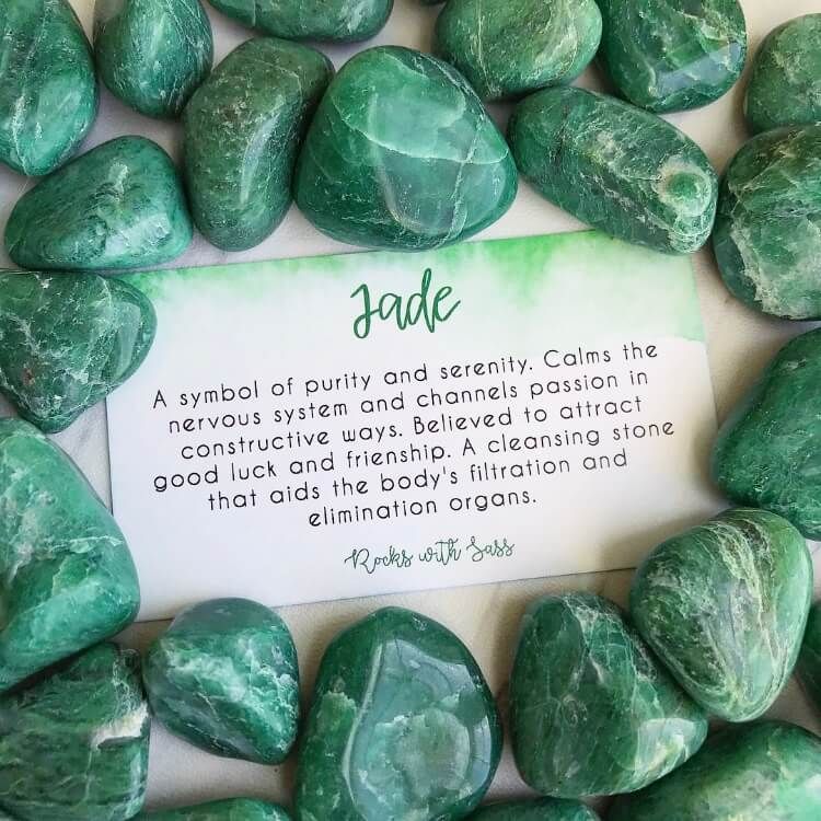 Jade Tumbled Pocket Stone $2.99 Online! JADE KEY WORDS: GOOD LUCK