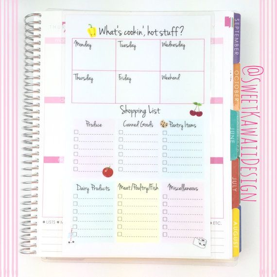 grocery list stationery