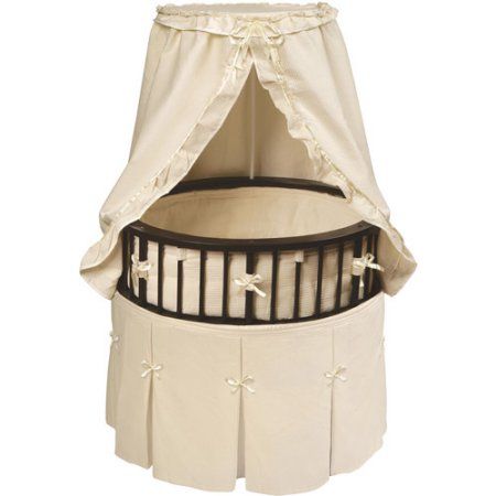 Badger Basket Elite Bassinet Espresso Com In 2021 Round Baby Badger Basket Elite Bassinet Espresso, Badger Round Bassinet