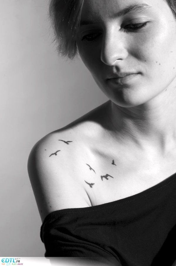 Tiny Bird Tattoo Ideas to admire (33) Bird Tattoo Collarbone, Bird Shoulder Tattoos, Bird Tattoo Wrist, Birds Tattoo, Simple Bird Tattoo, Small Bird Tattoos, Little Bird Tattoos, Bone Tattoos, Collar Bone Tattoo
