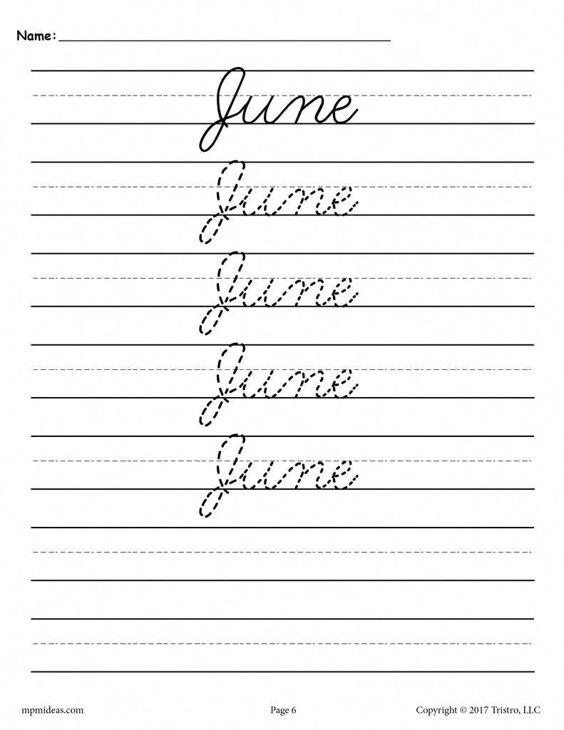 assignment word in cursive writing