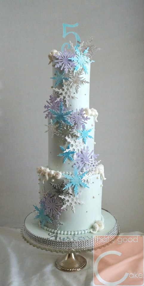 Frozen Ice Crystal Snowflake Cake Winter Wonderland Cake Frozen