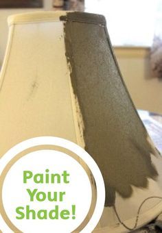 Can You Chalk Paint A Lampshade How To Paint A Lamp Shade With Chalk Paint Jolie Petite Vie Painting Lamp Shades Painting Lamps Furniture Makeover