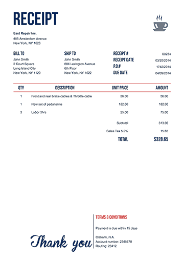 Neat Receipt Template Free Receipt Template Invoice Design Template Invoice Template