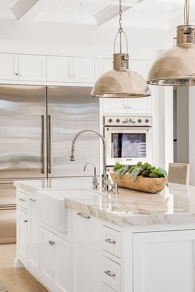 Porcelain Countertop With Mitered Edge Kitchen Island White Farmhouse Kitchens Home Interior Design House Kitchen Island Porcelain Countertop, Porcelain White Kitchen Cabinets
