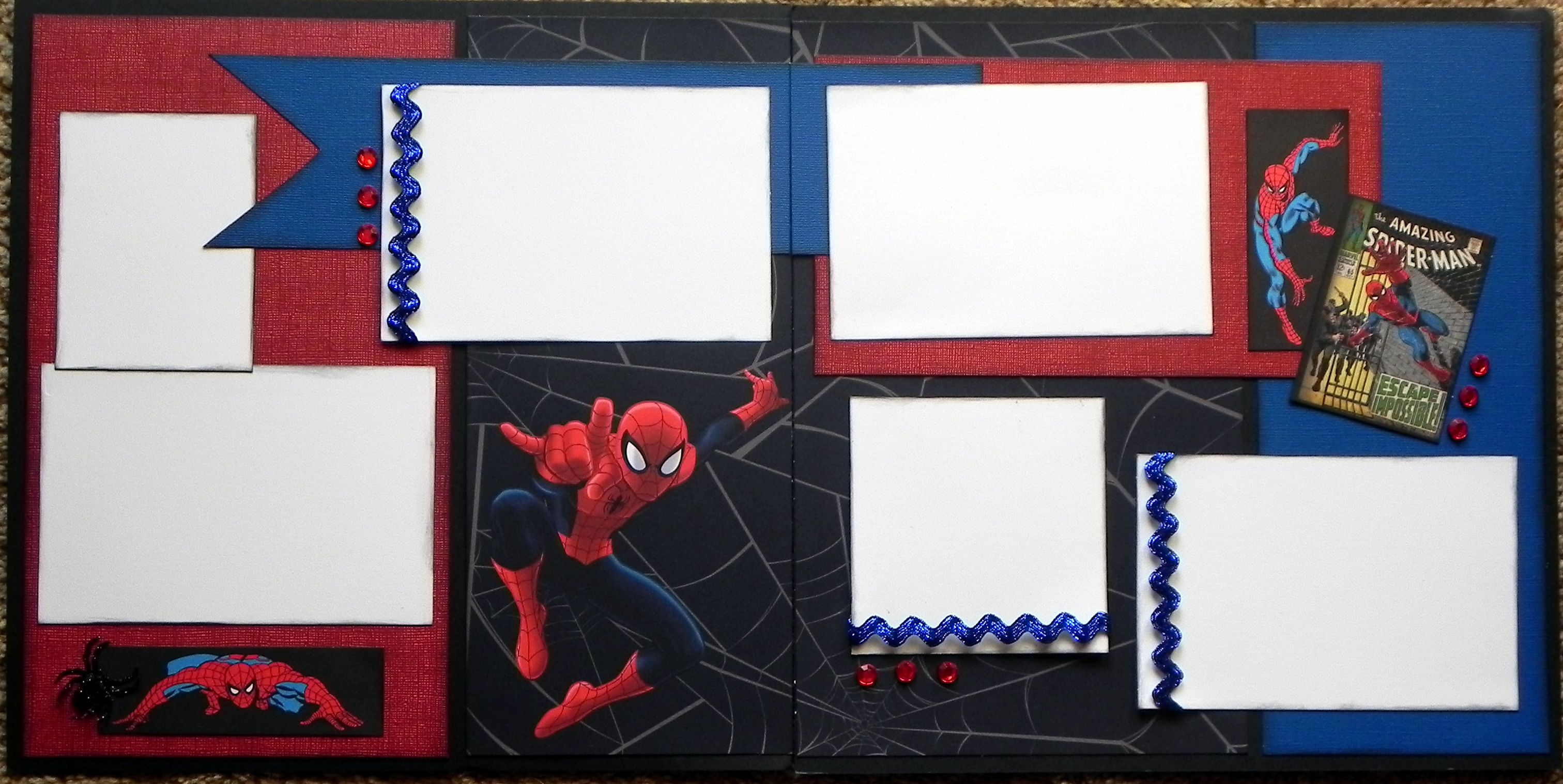 die cuts Marvel Avengers Spiderman Scrapbook Kit Paper Project Life