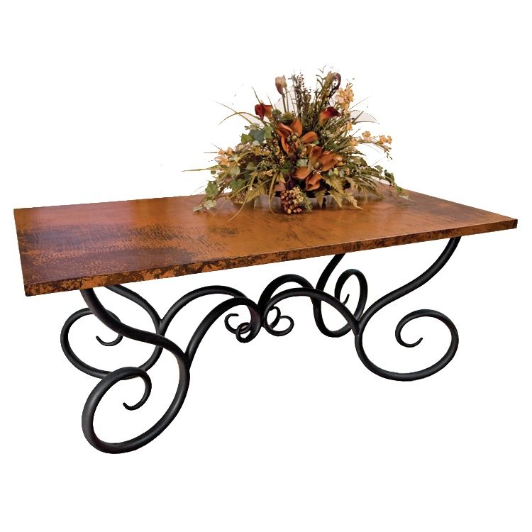 Traditional Wrought Iron Milan Dining Table With Rectangle Traditional Wrought Iron Milan Dining Table With Rectangle