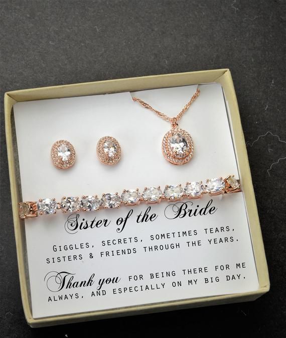 Sister Wedding GiftSister of the Bride Gift Necklace Maid