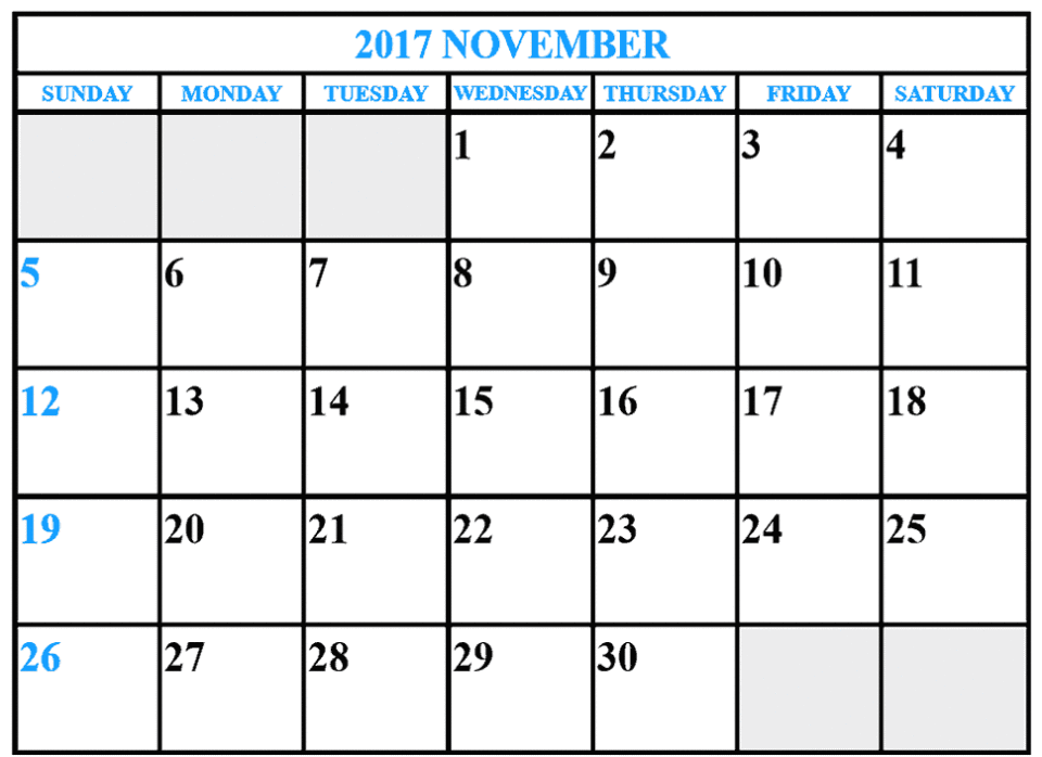 november 2017 calendar word document calendar pinterest november calendar word