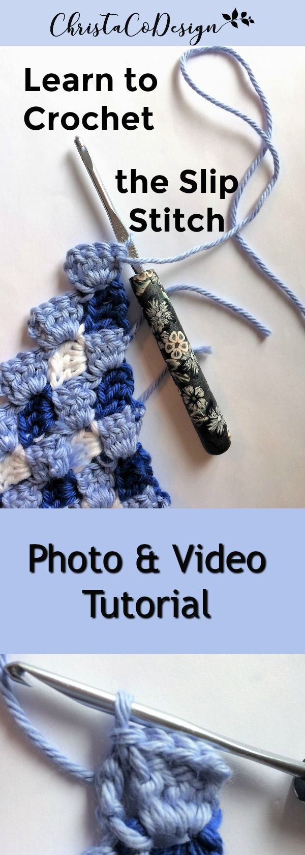 Slip Stitch Video and Photo Tutorial #slipstitch