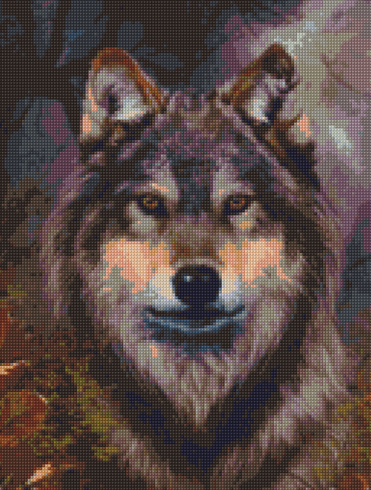 Color Symbols Charts DIY Harmony of Wolves Counted Cross Stitch Patterns Color Symbols Charts DIY Harmony of Wolves Counted Cross Stitch Patterns