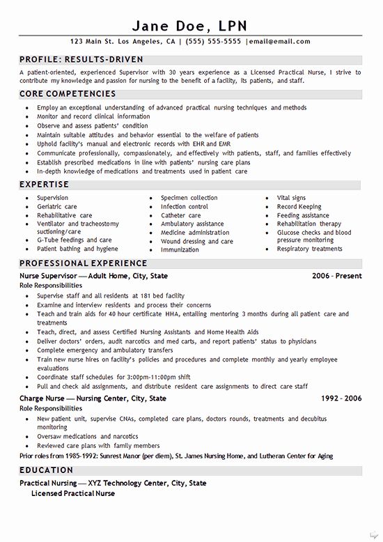  25 Lpn Resume Template Free In 2020 Nursing Resume Examples Lpn 