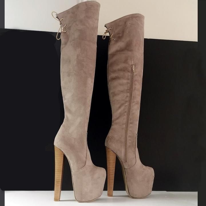 thigh high high heel boots