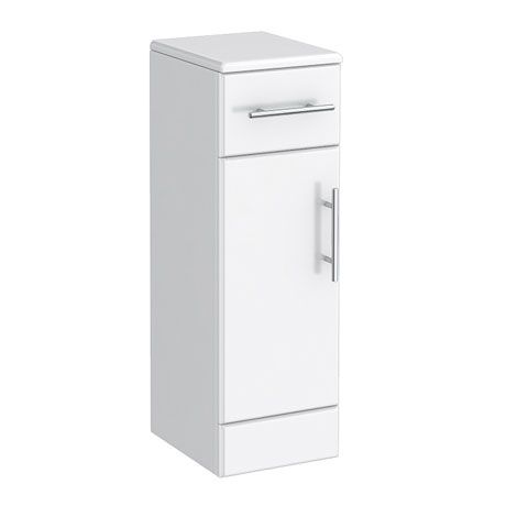 VeeBath Linx Bathroom White High Gloss Vanity Furniture Storage Cupboard Unit 250mm x 300mm