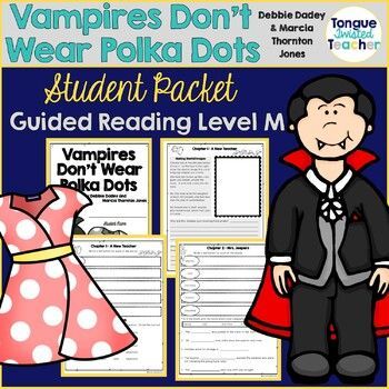 This is a 22-page student packet and 20-page answer key to use with the book Vampires Don't Wear Polka Dots by Debbie Dadey and Marcia Thornton Jones- Guided Reading Level M. The packet includes a variety of vocabulary building activities, grammar skills, comprehension questions, fluency builders and graphic organizers. Reading Strategies, Reading Skills, Reading Comprehension, Guided Reading Lesson Plans, Guided Reading Levels, Reading Bundle, Grammar Skills, Vocabulary Building, Nonfiction Texts