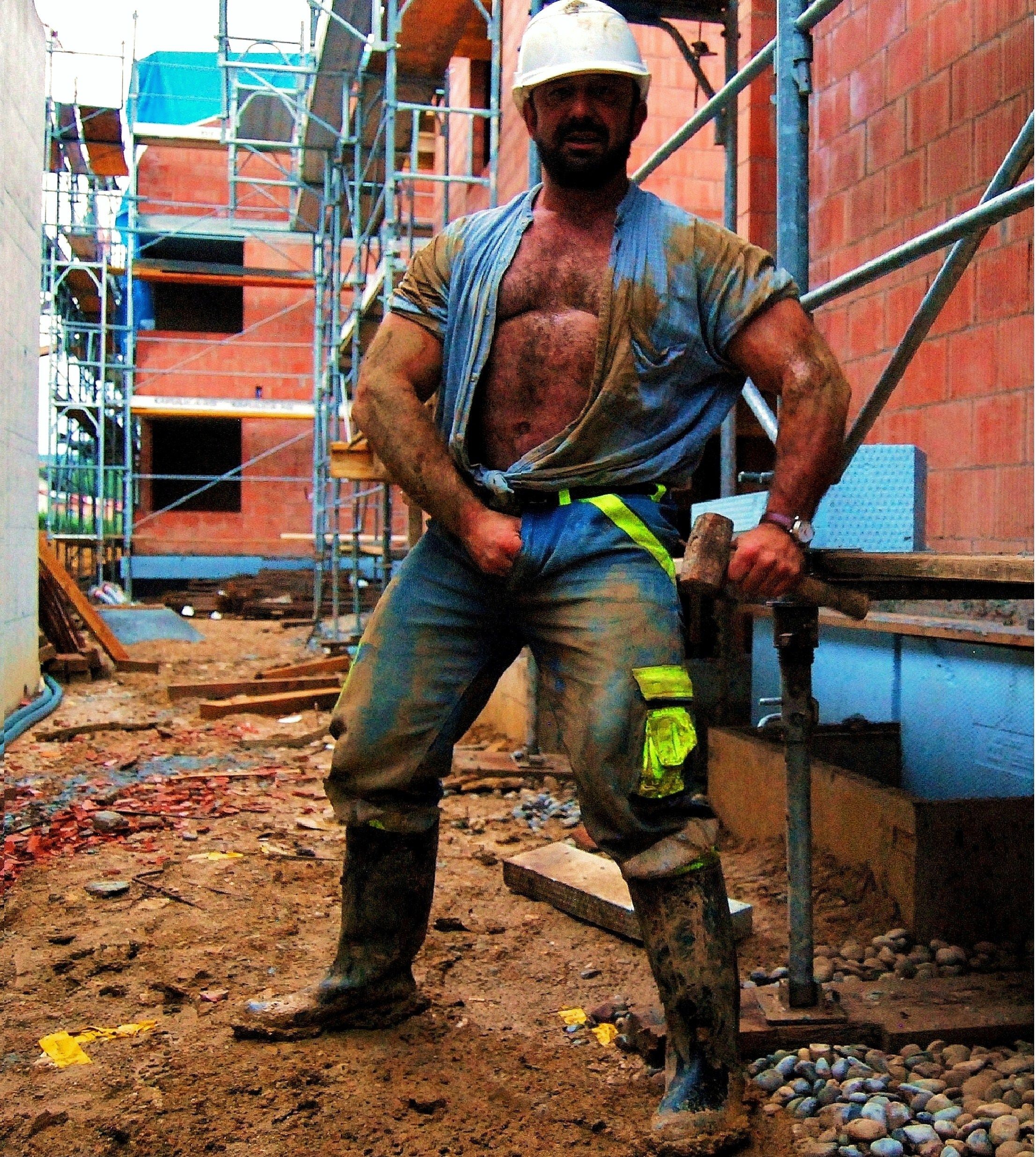 Gay construction hairy men Trannie sex videos