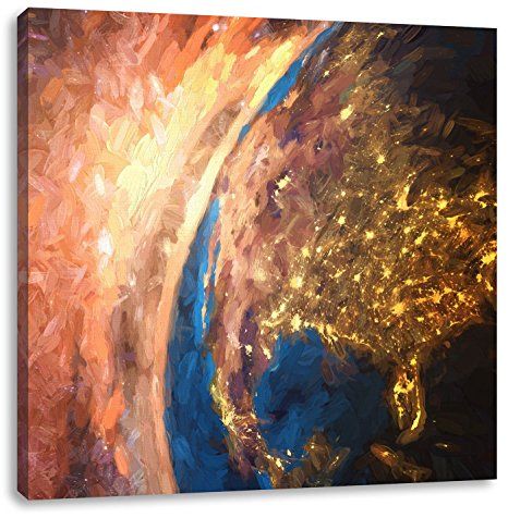3D-Rendering von detaillierten bunten Erde Kunst Pinsel Effekt, Format: 40x40 au...