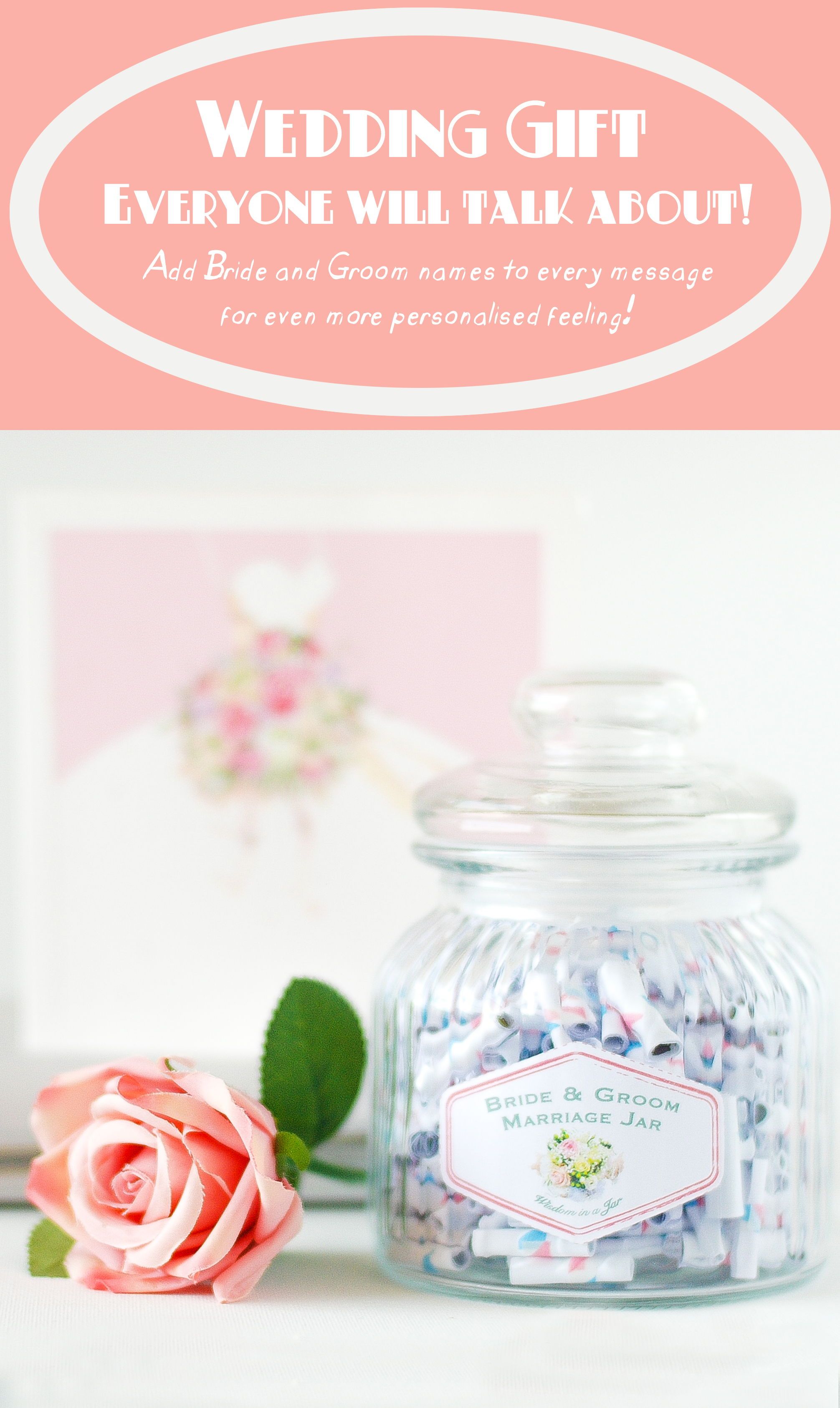 PRINTABLE Wedding gift, 365 Marriage messages for Bride and groom gift Jar, guests gift, DIY wedding games, wedding favour, I love you jar #365motsbocalidees