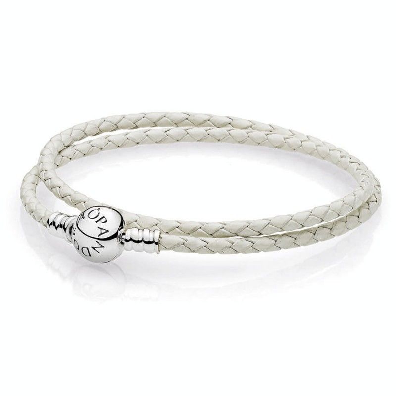 Pulsera Pandora Plata Doble Marfil 590745CIW-D1 | Pandora leather ... Pulsera Pandora Plata Doble Marfil 590745CIW-D1 | Pandora leather ...