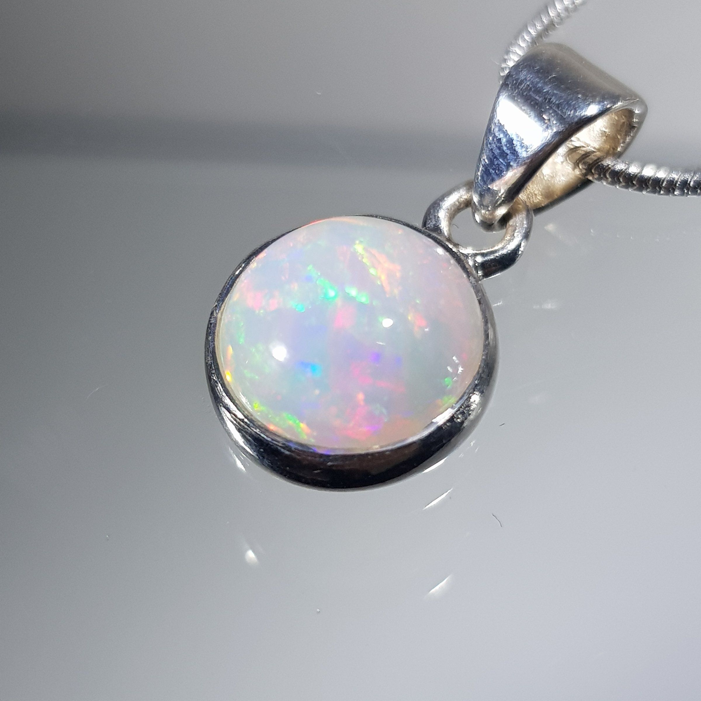 Ethiopian Opal Pendant 925 Sterling Silver Pendant Gift For Her Opal In Pendant | Natural Ethiopian Opal Vintage Silver Pendant