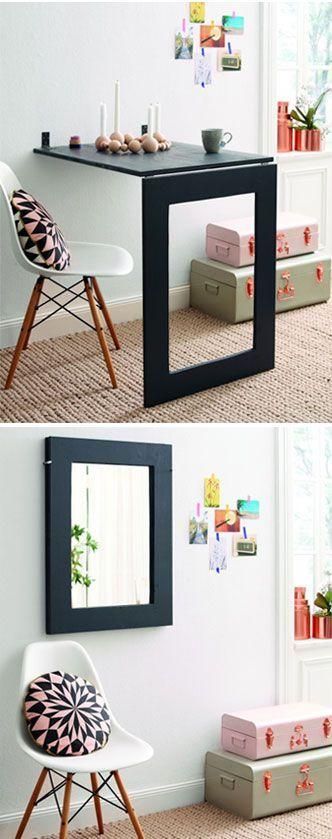 A very clever #DIY space saver for small apartments. #kitchenfurniture
