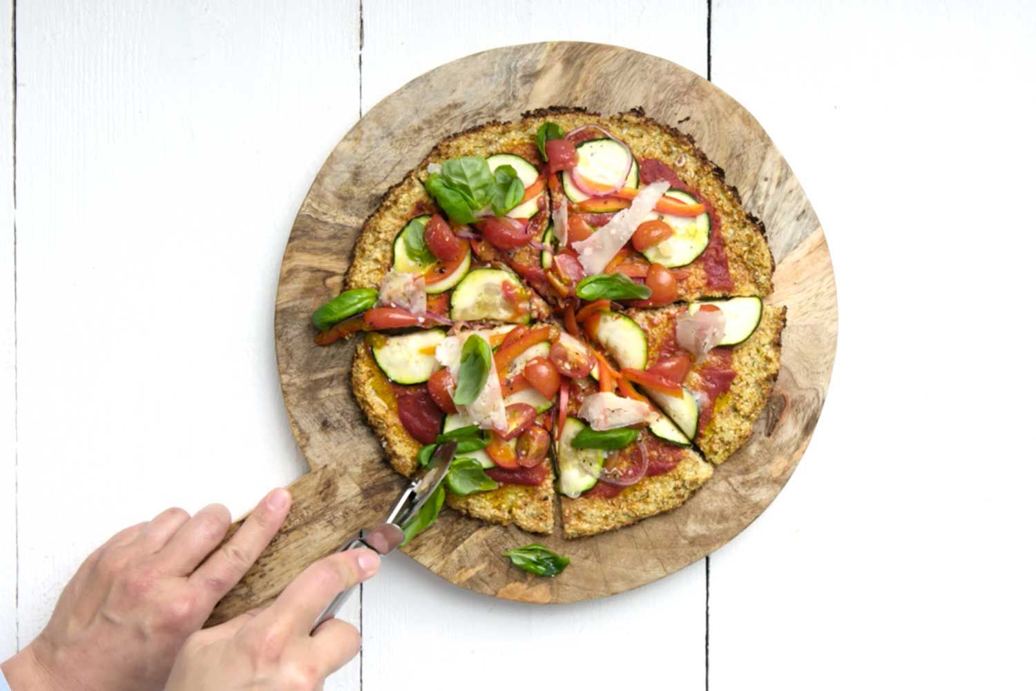 Pizza au chou-fleur (met afbeeldingen) Pizza au chou-fleur (met afbeeldingen)