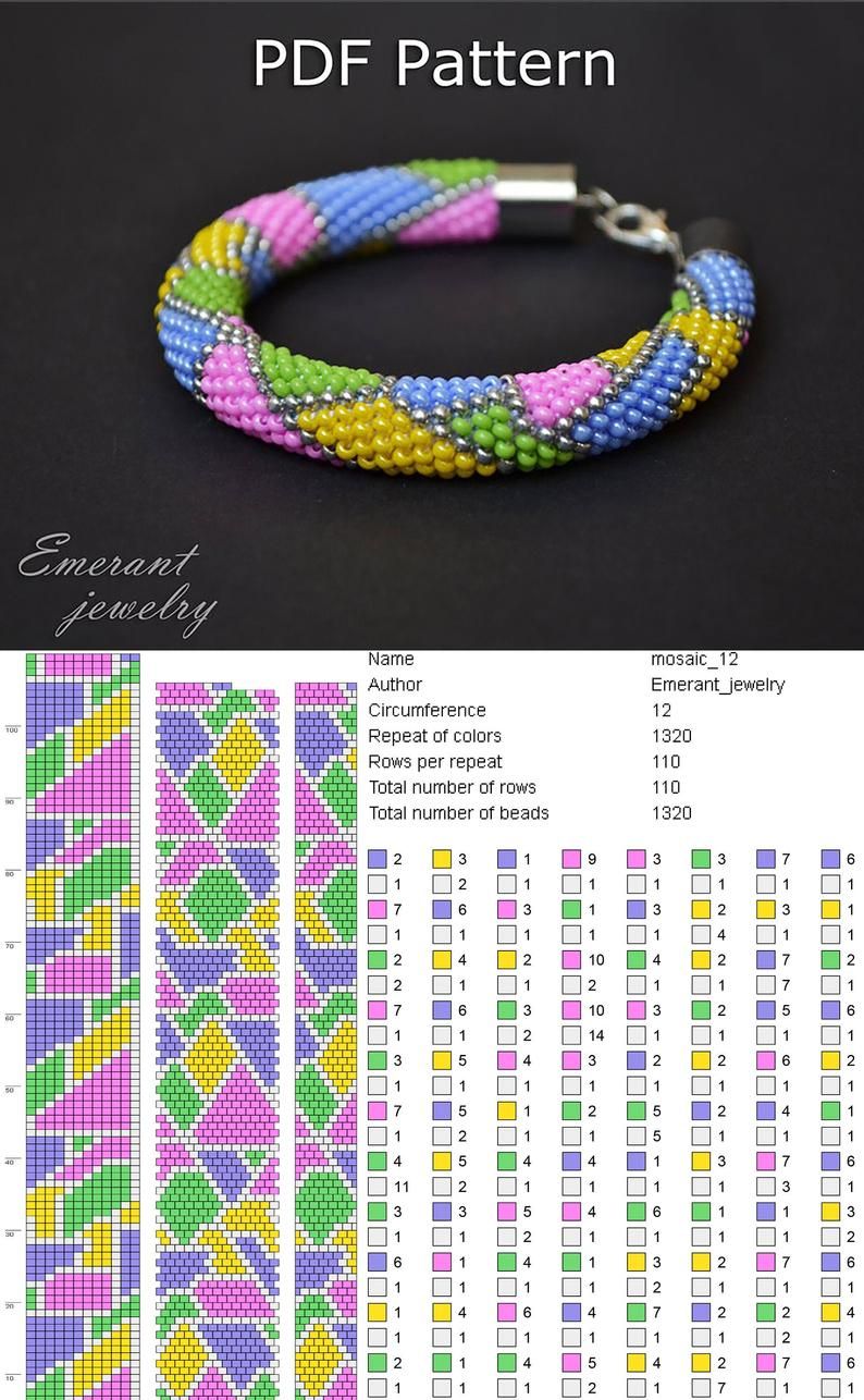 bead crochet pattern seed bead bracelet pattern pdf beading etsy seed bead tutorials krose halat boncuk desenleri