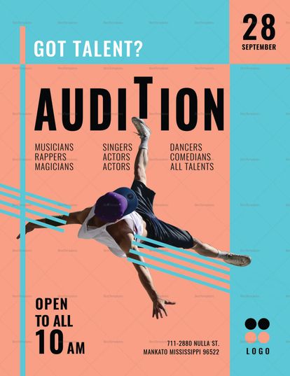 auditions flyer template