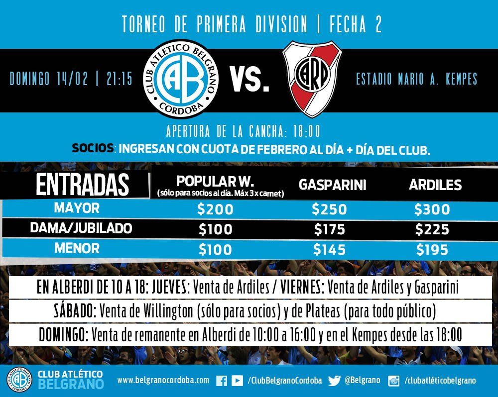 Soycabcba Belgrano De Cordoba Belgrano Venta De Entradas