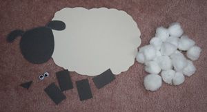 Como Hacer Una Oveja De Papel Cartulina Y Algodon Ovejas Manualidades Artesanía Biblica Artesanías De Animales De Granja