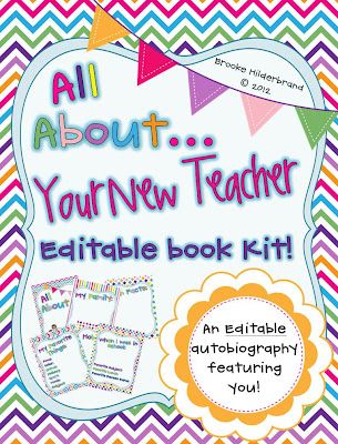 make a story book about the teacher to share with the class the