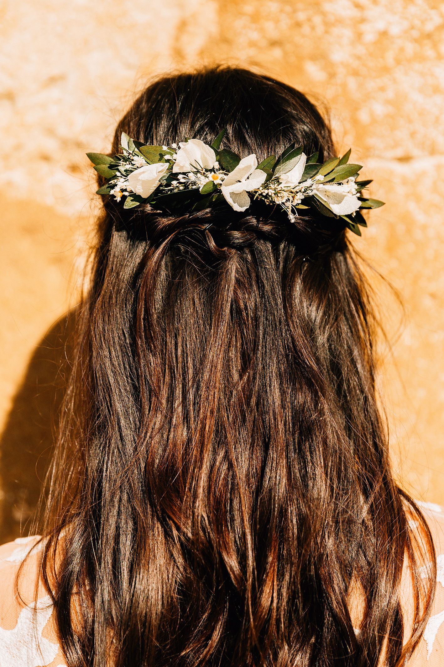 Double peigne Naïs en fleurs stabilisées - Les Couronnes de Victoire