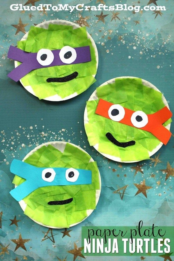 Paper Plate Ninja Turtles - Kid Craft